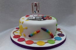 child artist birthday cake